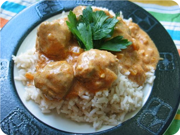 Lamb Meatballs with Spicy Tomato Cream Sauce