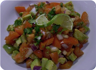 Simple Tomato and Avocado Salad