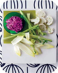 Creamy Beet Dip with White Crudités