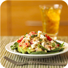 Greek quinoa and avocado salad 