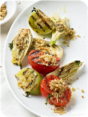 Grilled fennel and tomatoes 