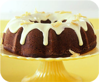 Glazed gingerbread cake 