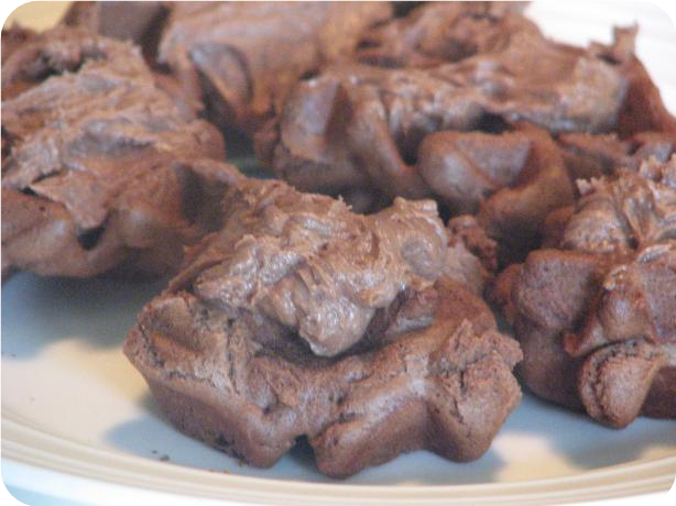 Waffle Iron Cookies With Chocolate Frosting