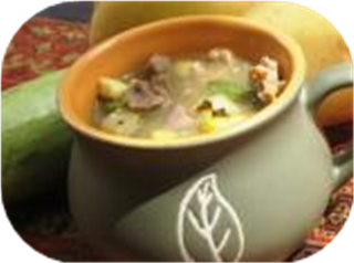 Beef, Potato & Basil Pesto Soup