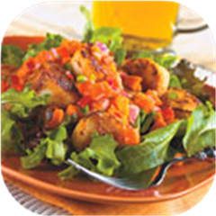 Seared Scallops with Spicy Papaya Sauce