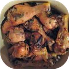 Wings with Mint Leaves and Honey