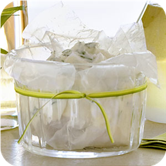 Fresh tarragon yogurt cheese 