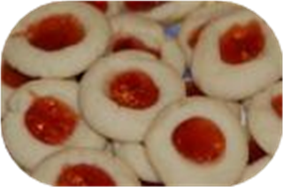 Thumbprint Cookies - Rosenmunnar