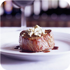 Hereford house--chocolate balsamic and blue cheese fillet 