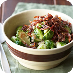 Brussels Sprouts with Frizzled Prosciutto 