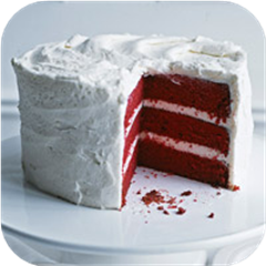 Red velvet sweetheart cakes 