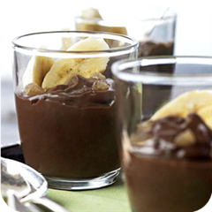 Rich and creamy chocolate pudding 