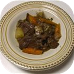 Beef Heart Braised in Wine