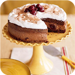 Chocolate-Zabaglione Cake with Cherries