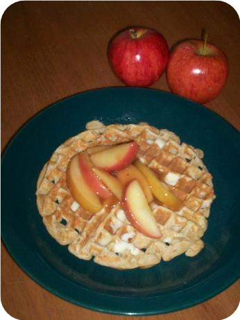 Low-Fat Apple Ginger Spice Whole Wheat Waffles