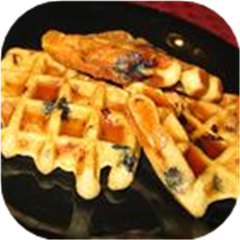 Blueberry Oat Waffles