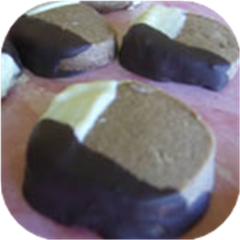Chocolate Dipped Mocha Rounds