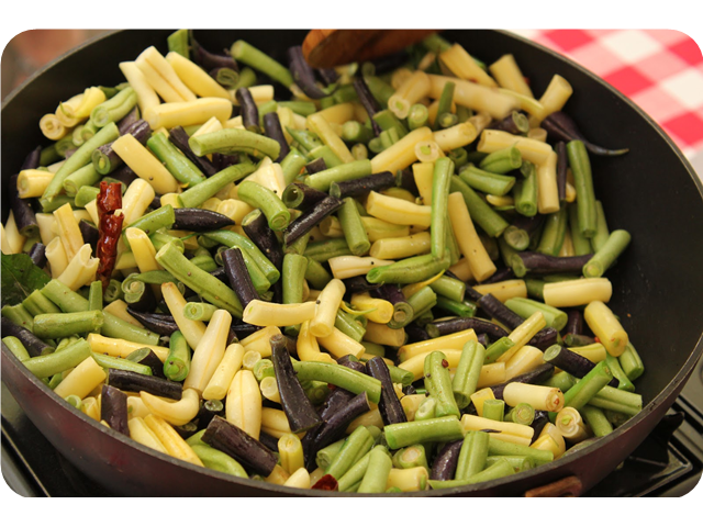 Three Color String Bean Palya (South Indian Stir Fry)
