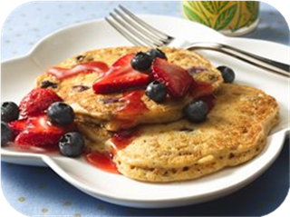 Blueberry-Bran Pancakes
