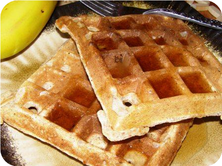 Banana-Wheat Waffles