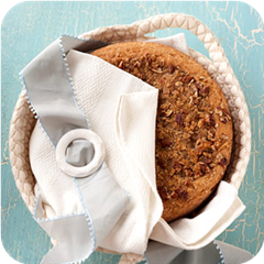 Pumpkin-Sour Cream Coffee Cake with Pecan Streusel 
