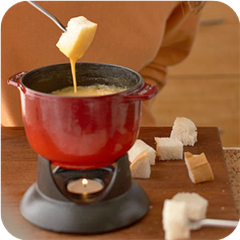 Beer and cheddar fondue 