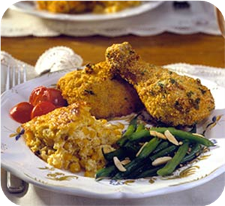 Oven-Roasted Chicken with Spicy Cornmeal Crust