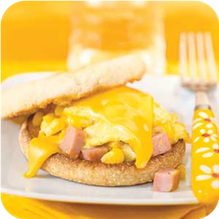 Corny Egg and Ham Sandwiches