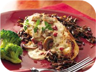 Chicken Breasts with Wild Rice Alfredo
