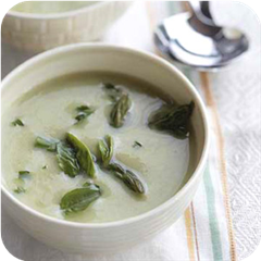 Asparagus basil soup 