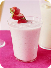 Banana strawberry smoothie 