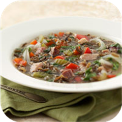 Wild rice-ham soup 