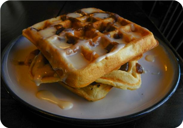 Cinnamon Roll Waffles