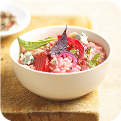 Rosy beet risotto 