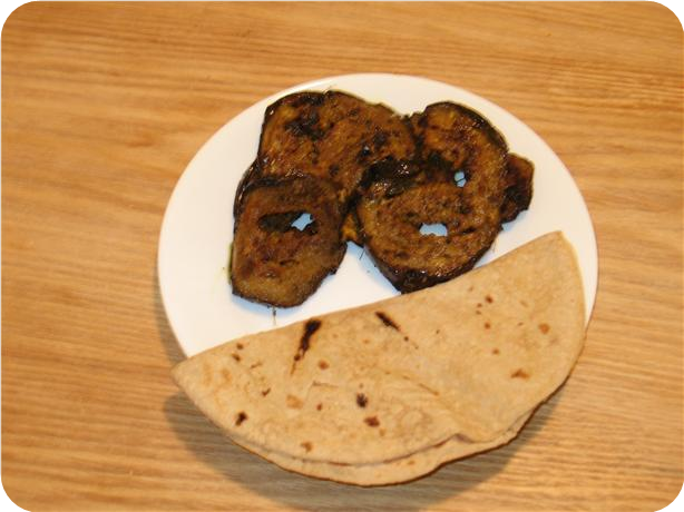 Spicy Eggplant Slices With Variation (Indian)