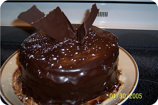 Chocolate Chocolate Pudding Cake with Chocolate Ganache