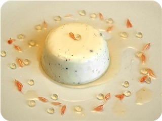 Vanilla Panna Cotta with Grapefruit Syrup