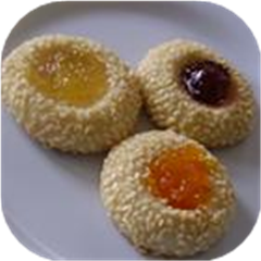 Sesame Thumbprint Cookies