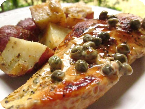 Chicken Breasts in Caper Cream Sauce