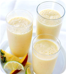 Tropical fruit smoothies 