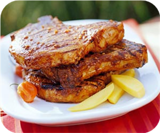 Spicy grilled pork chops 