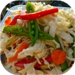 Snow Pea and Napa Cabbage Slaw