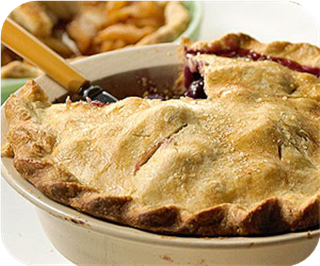 Grape and pear pie 