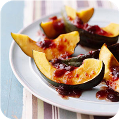 Acorn Squash with Orange-Cranberry Sauce