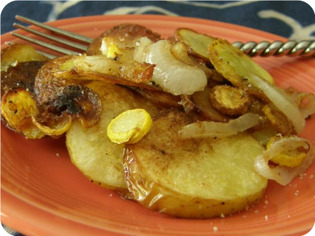 Fried Potatoes and Squash