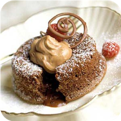 Mini molten chocolate cakes 