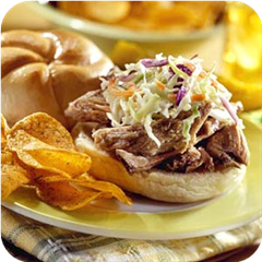 Pork and Slaw Barbecue Rolls