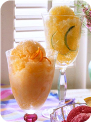 Fresh lemon sorbet 