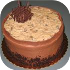Non-Dairy Chocolate Cake with German Chocolate Frosting