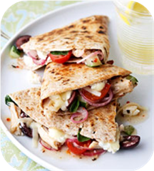 Greek-Style Quesadillas